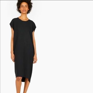 Everlane Go Weave Japanese cocoon dress black 10